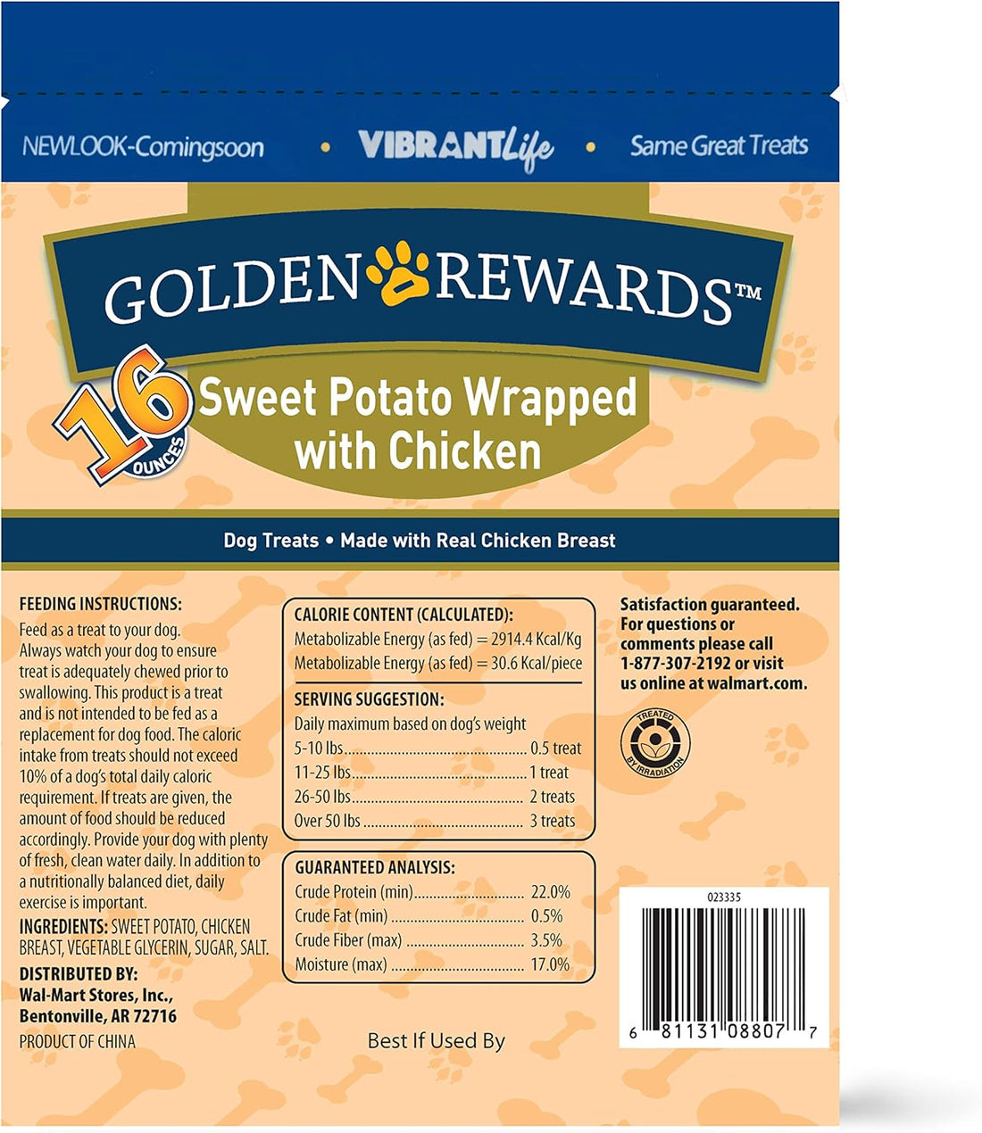 Golden Rewards Sweet Potato Wrapped with Chicken (16 oz, 2 Count)